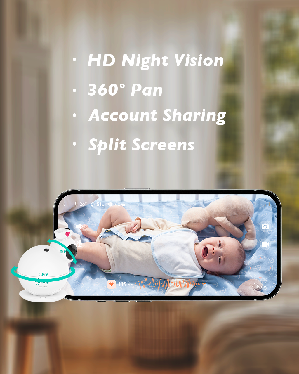 iBaby i8 Smart Baby Heart Rate Monitor