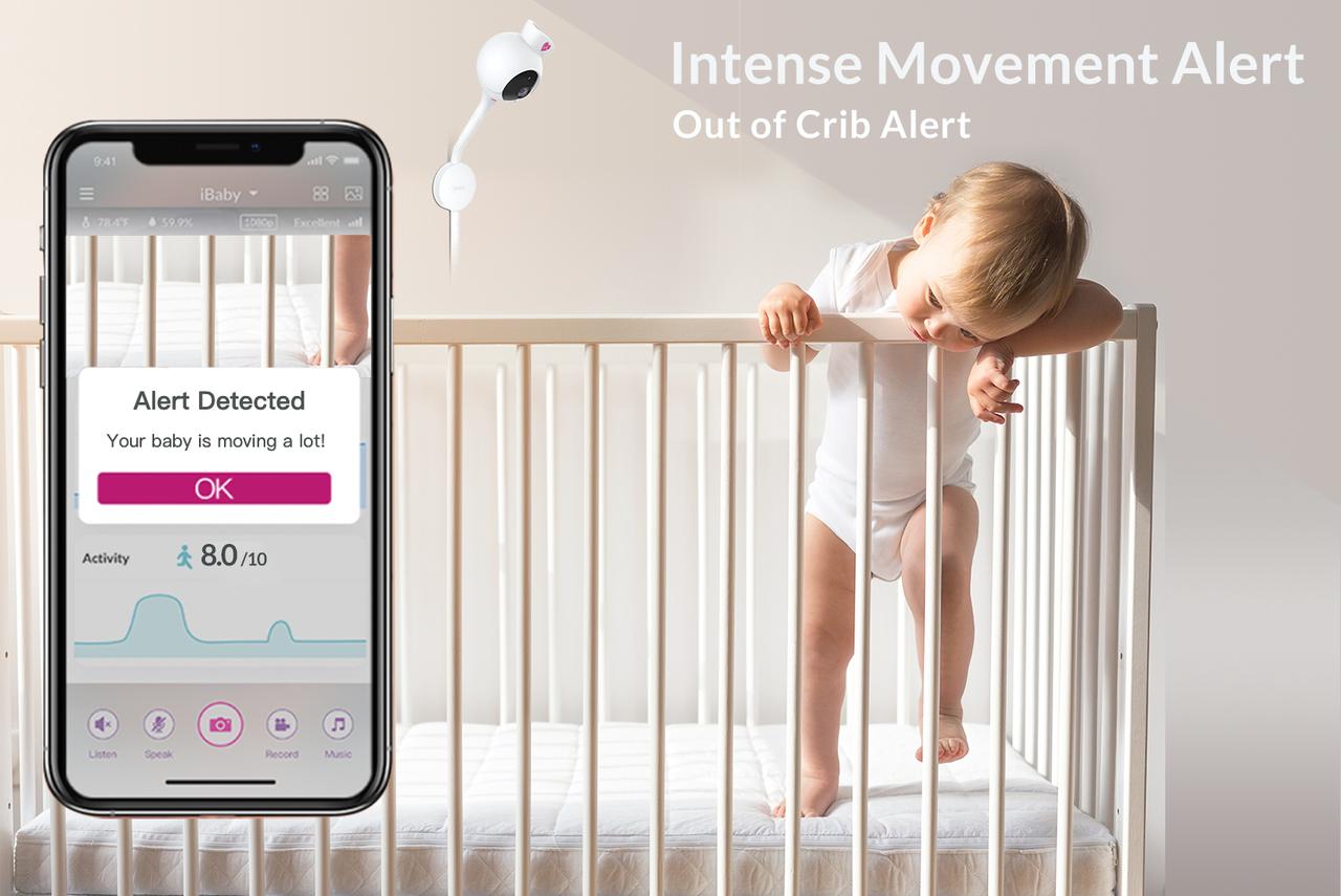 iBaby i2 Smart Contactless Breathing & Movement Baby Monitor remote care